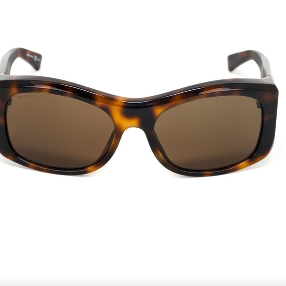 Balenciaga Unisex Sunglasses Wraparound Havana BB0001S-002 59